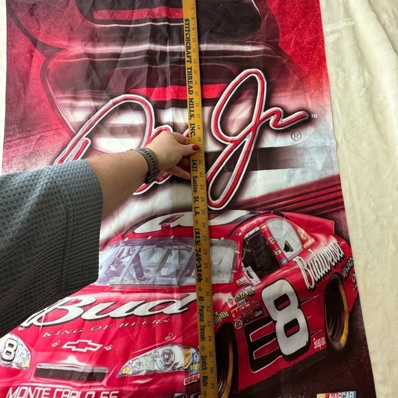 Dale Earnhardt Jr. Flag NASCAR outdoor indoor Budweiser 8 40x28 - Picture 4 of 9